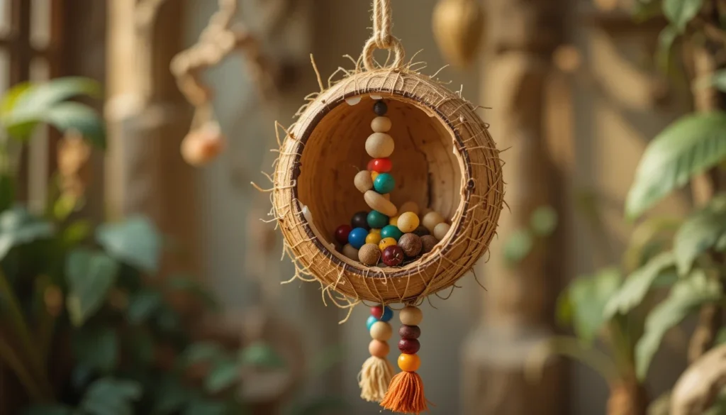 coconut shell hanging toys