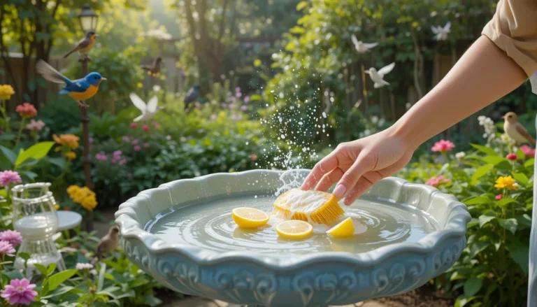 Natural ways to clean the bird Bath